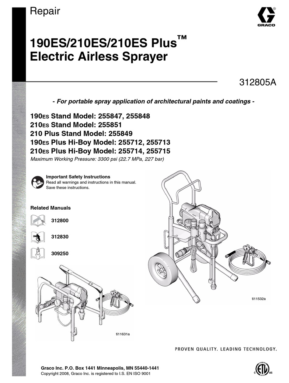 GRACO 190ES REPAIR MANUAL Pdf Download | ManualsLib