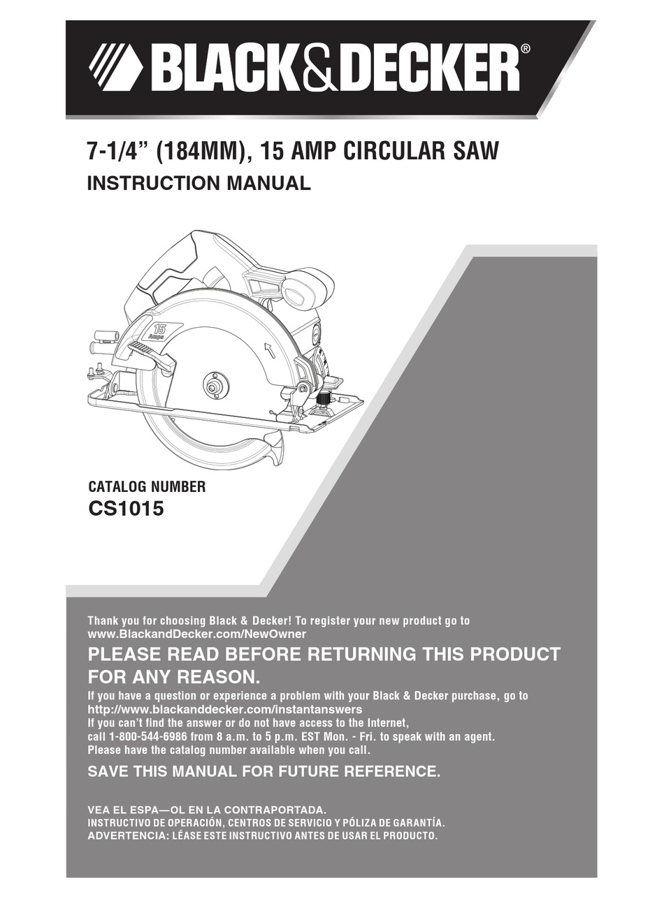 Black & Decker CS1015 15 Amp 7-1/4 in. Circular Saw 