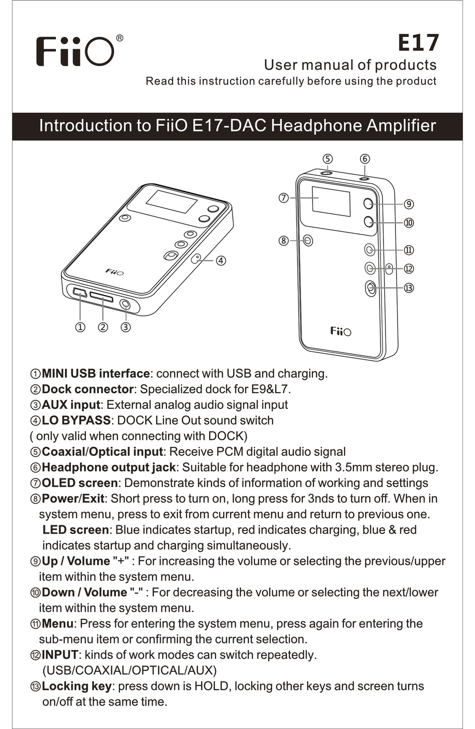 Fiio X5 User Manual