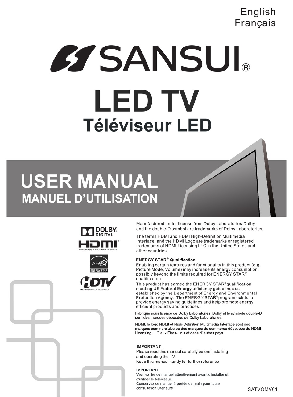 Sansui Satvomv01 User Manual Pdf Download Manualslib