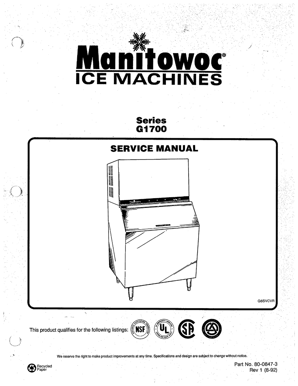 MANITOWOC G1700 SERIES SERVICE MANUAL Pdf Download ManualsLib