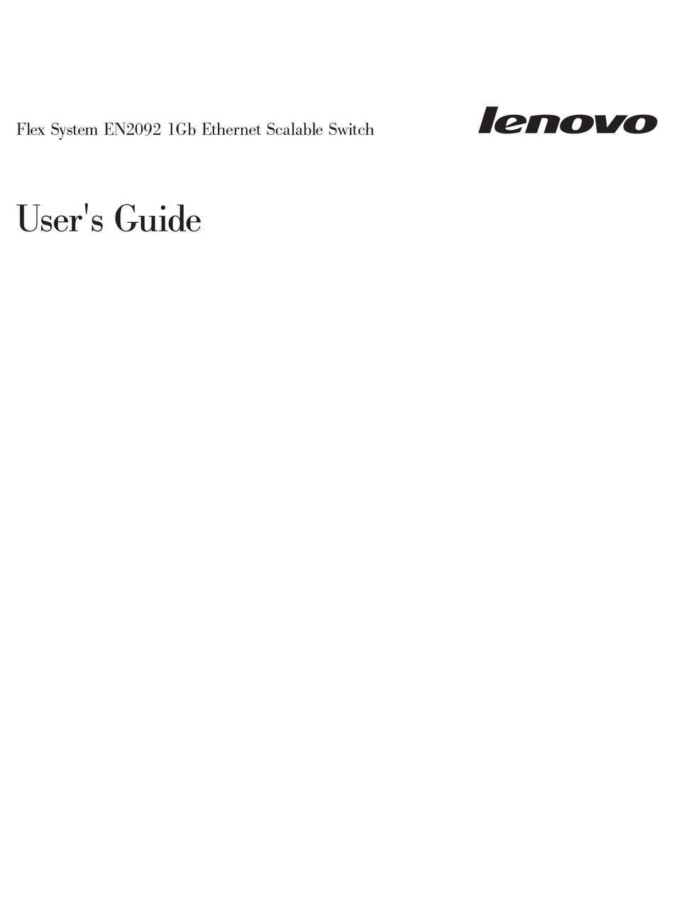 LENOVO FLEX SYSTEM EN2092 USER MANUAL Pdf Download ManualsLib