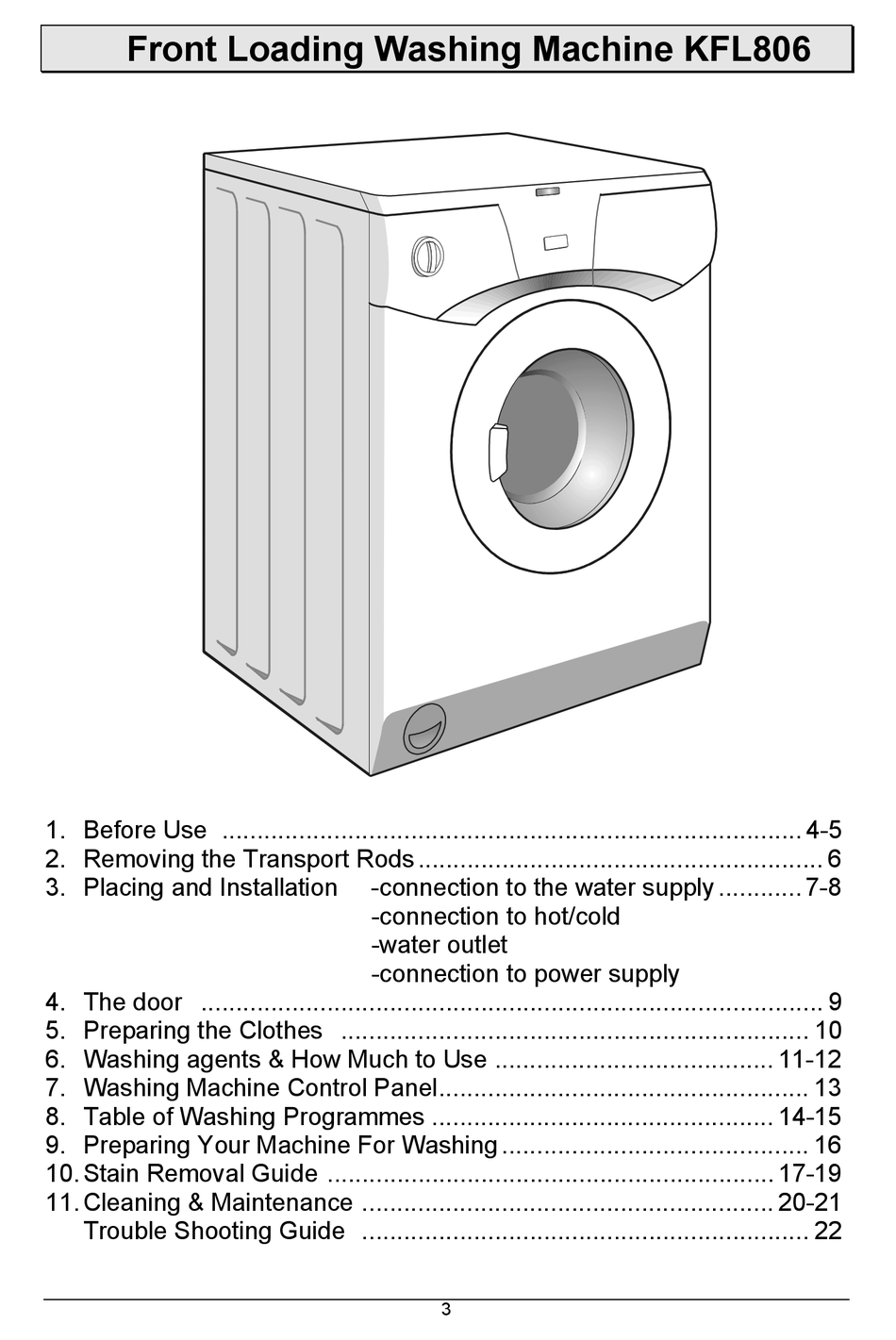 kleenmaid washing machine repairs