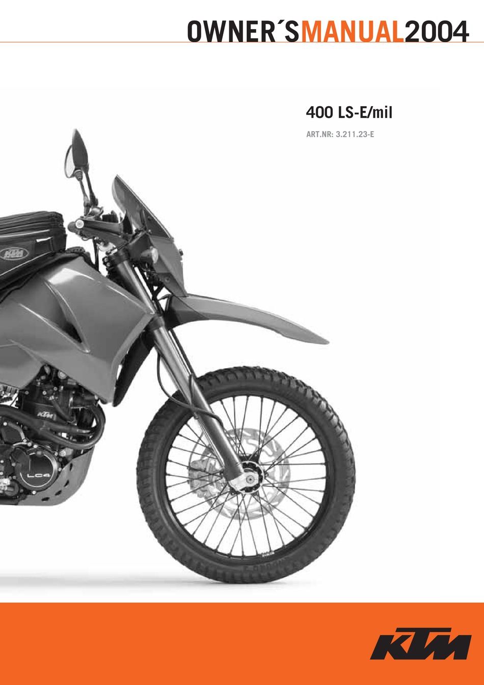 Ktm 400 Ls-e Mil Owner's Manual Pdf Download 