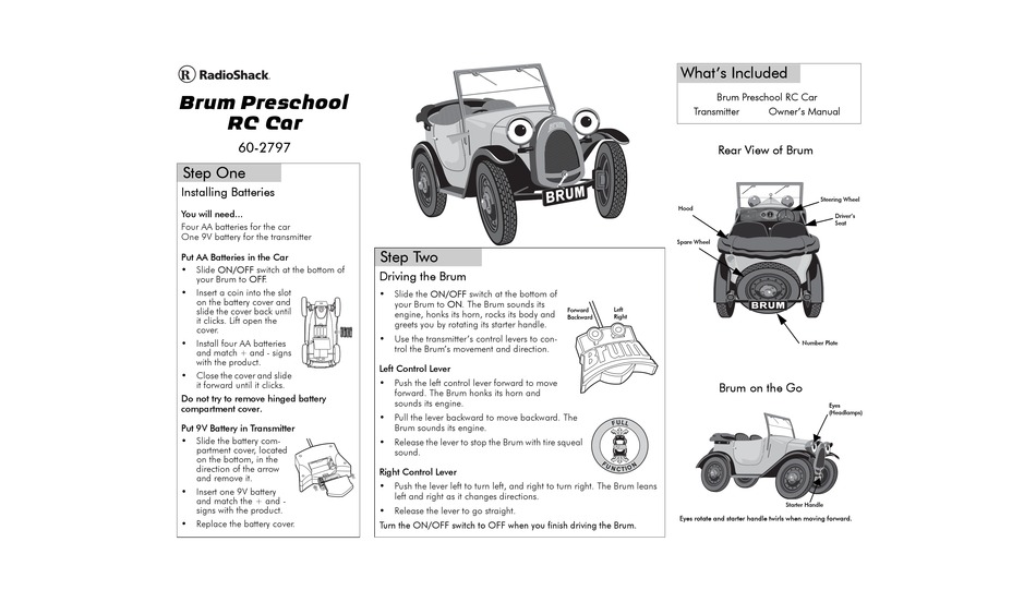 radio shack brum car