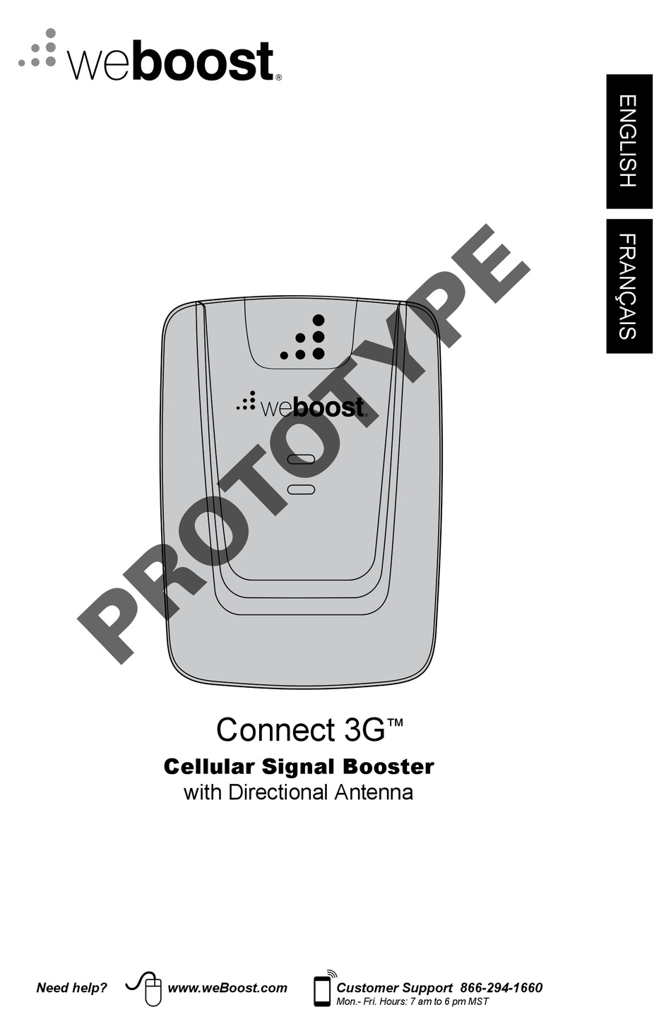 WEBOOST CONNECT 3G 472005 USER MANUAL Pdf Download ManualsLib