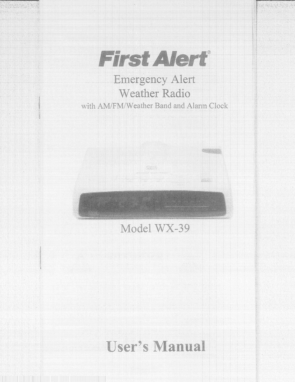 FIRST ALERT WX39 USER MANUAL Pdf Download ManualsLib