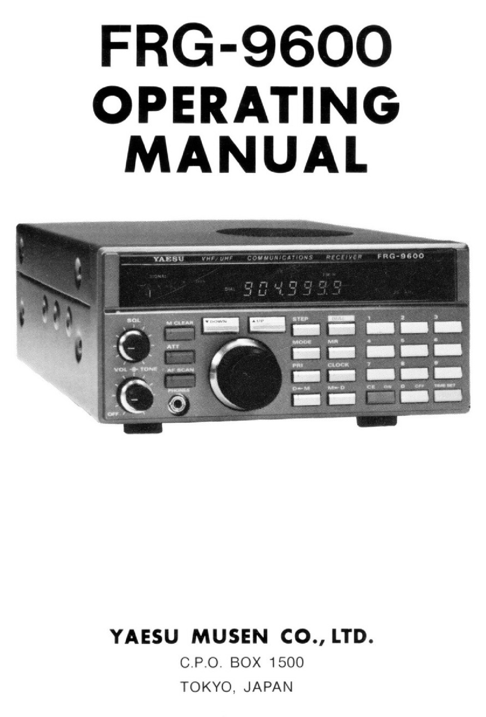 Yaesu FRG-9600 radio _ trader _ Irlanda. Solo Manual De Servicio Original ..