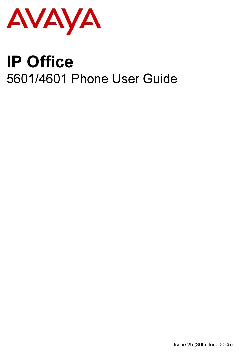 AVAYA IP OFFICE 5601 USER MANUAL Pdf Download | ManualsLib