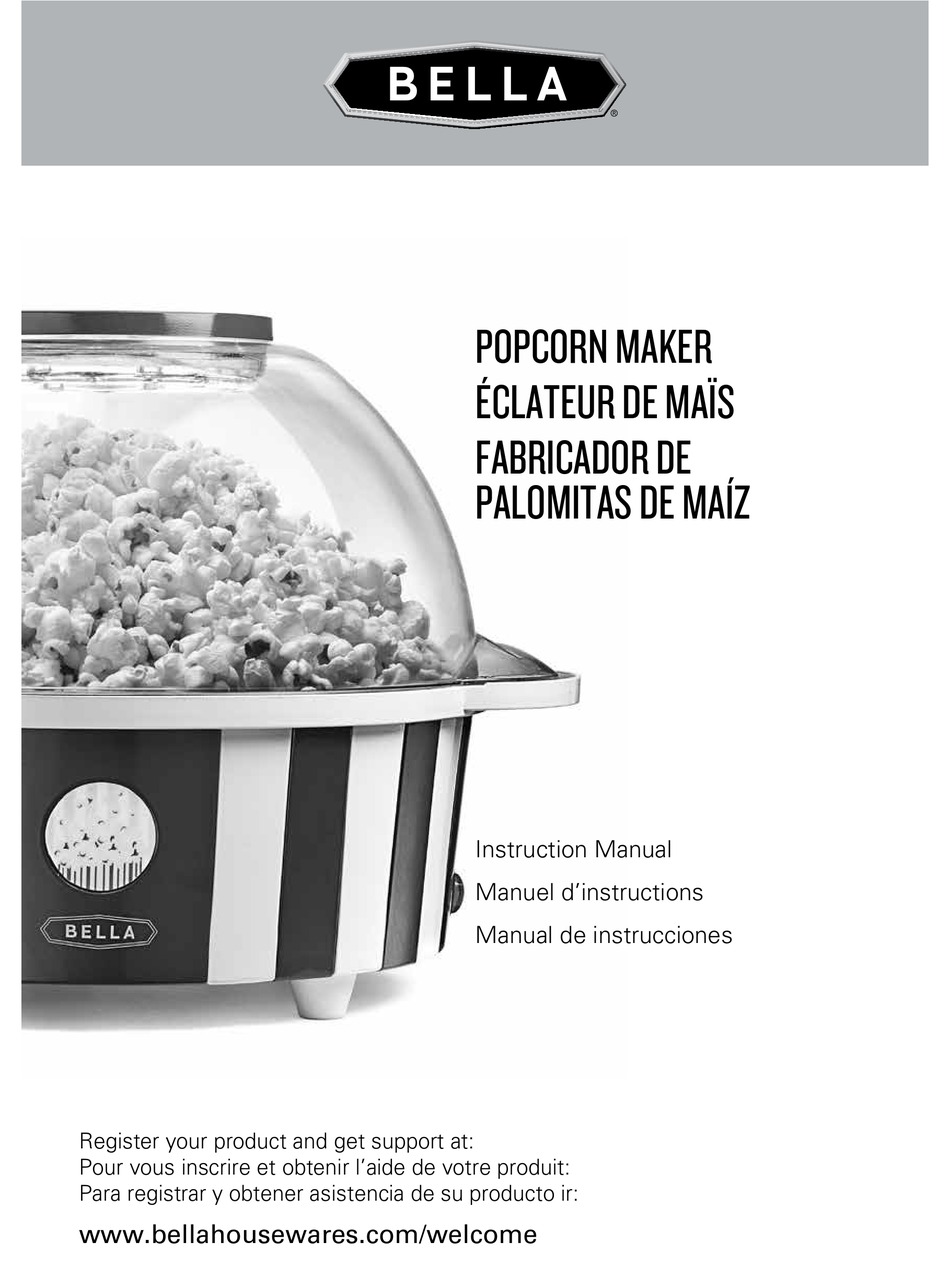 User manual Bella Hot Air Popcorn Maker (English - 20 pages)