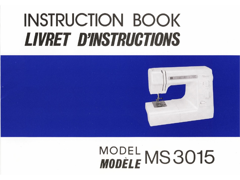 JANOME MS3015 INSTRUCTION MANUAL Pdf Download ManualsLib