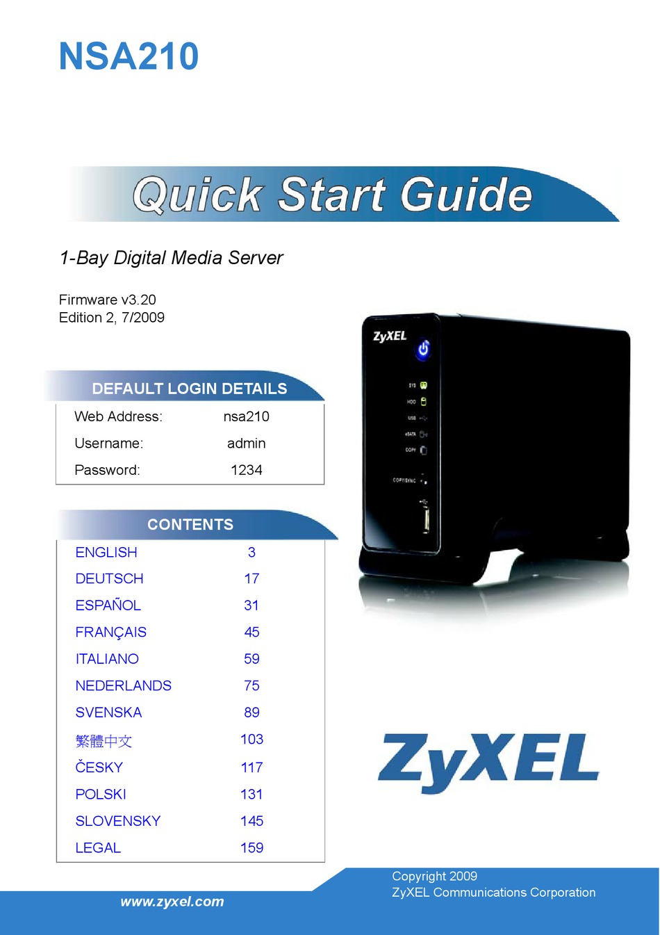 android zyxel nsa 210 software download