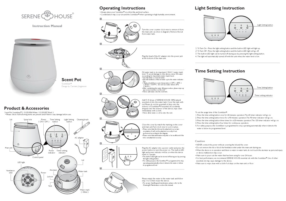 serene-house-scent-pot-instruction-manual-pdf-download-manualslib