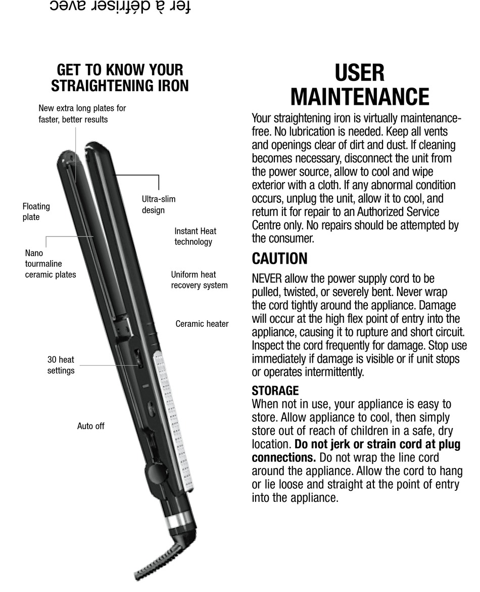 CONAIR CS710C INFINITI PRO INSTRUCTION & STYLING MANUAL Pdf Download