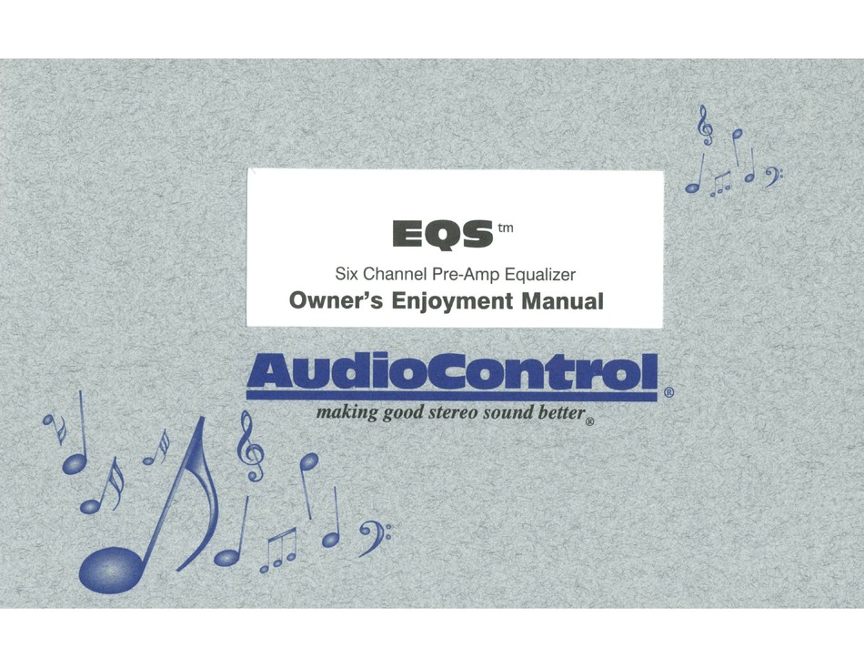 AUDIOCONTROL EQS OWNER'S MANUAL Pdf Download ManualsLib
