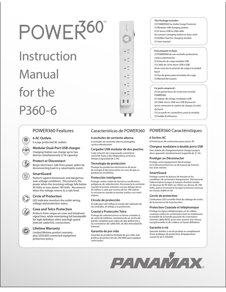 PANAMAX P3606 INSTRUCTION MANUAL Pdf Download ManualsLib