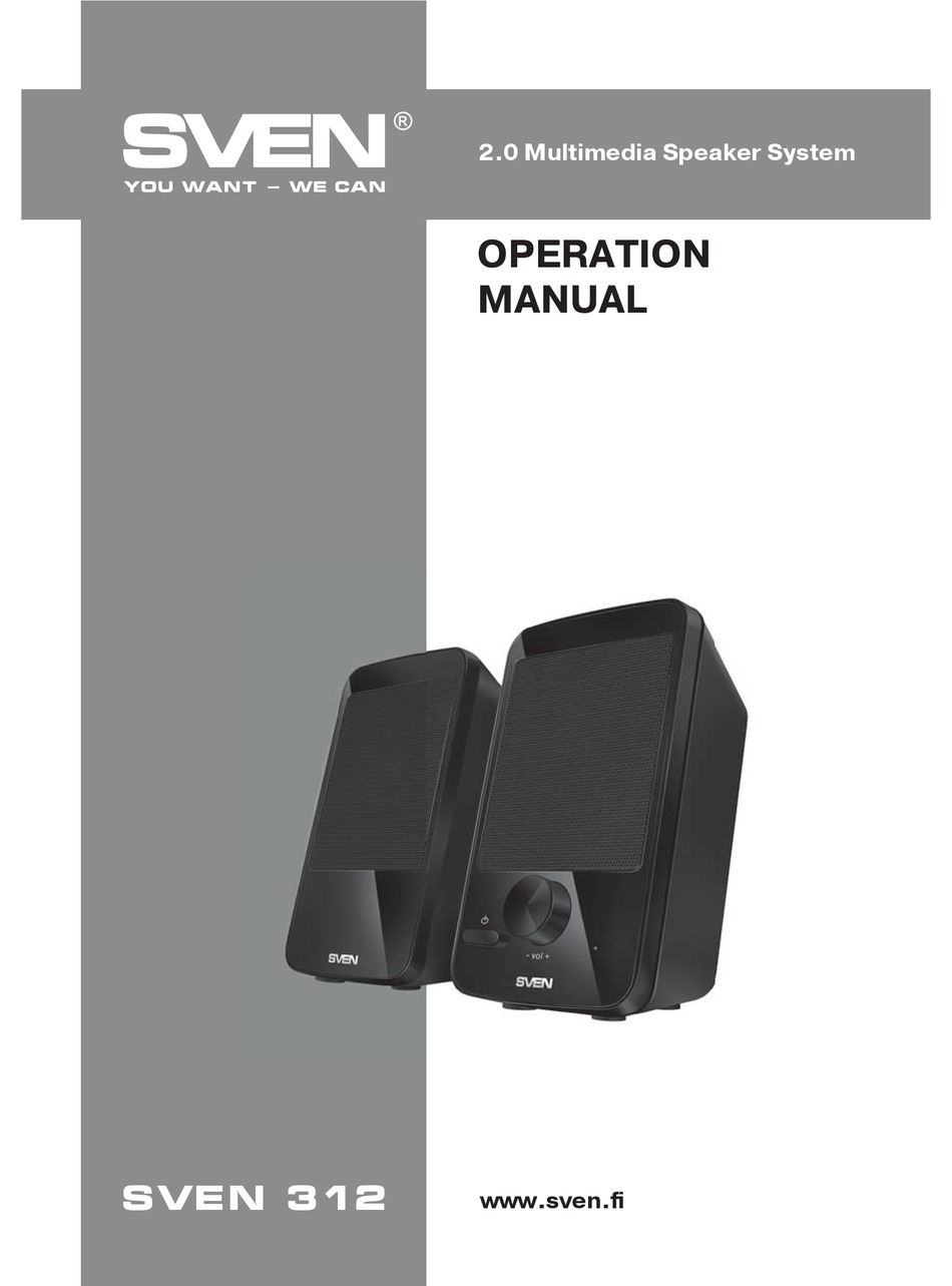 SVEN 312 OPERATION MANUAL Pdf Download | ManualsLib