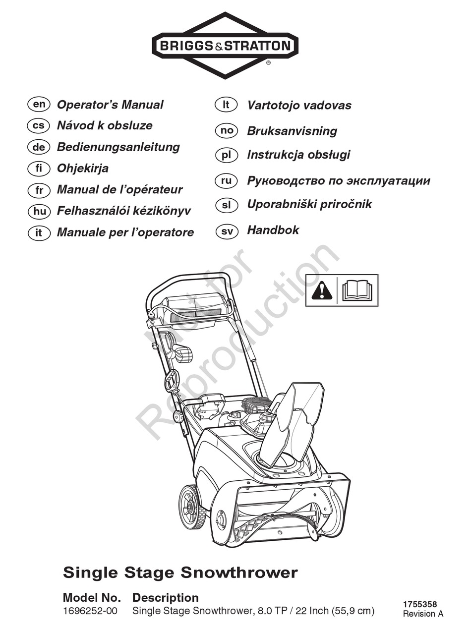 Briggs Stratton 00 Operator S Manual Pdf Download Manualslib