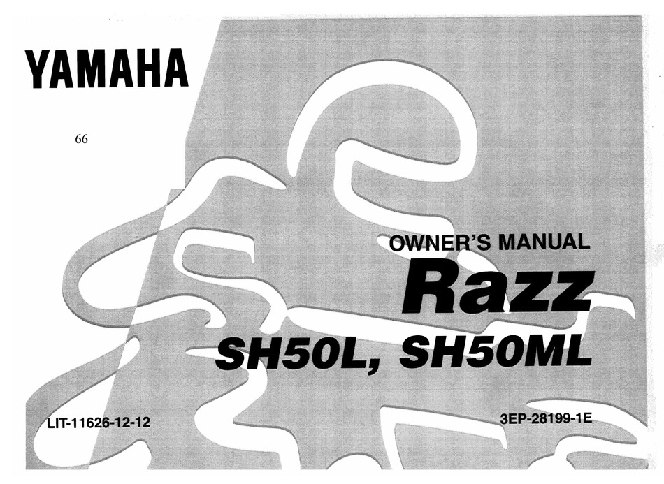1987-2001 Yamaha SH50 Razz 50 Scooter Maintenance & Repair Manual Pro 
