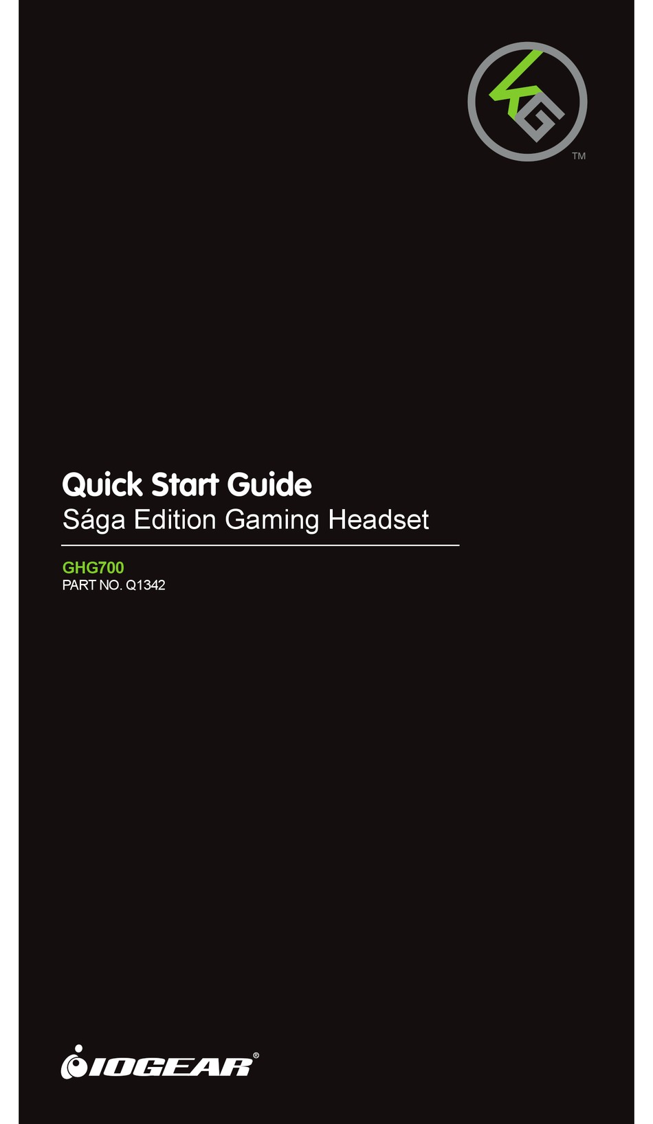 Iogear Ghg Quick Start Manual Pdf Download Manualslib