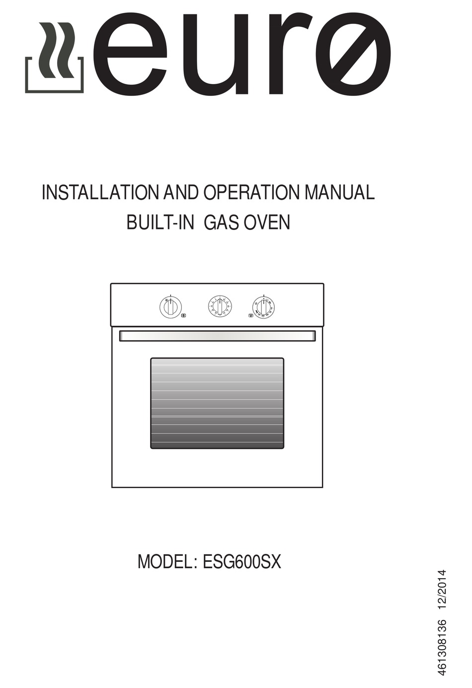 eurogas oven user manual