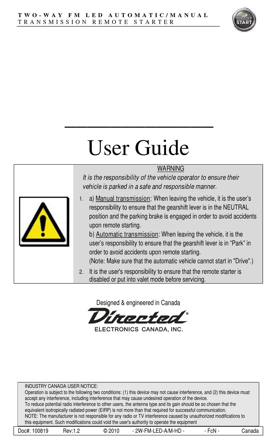 AUTOSTART AS2373TWV USER MANUAL Pdf Download ManualsLib