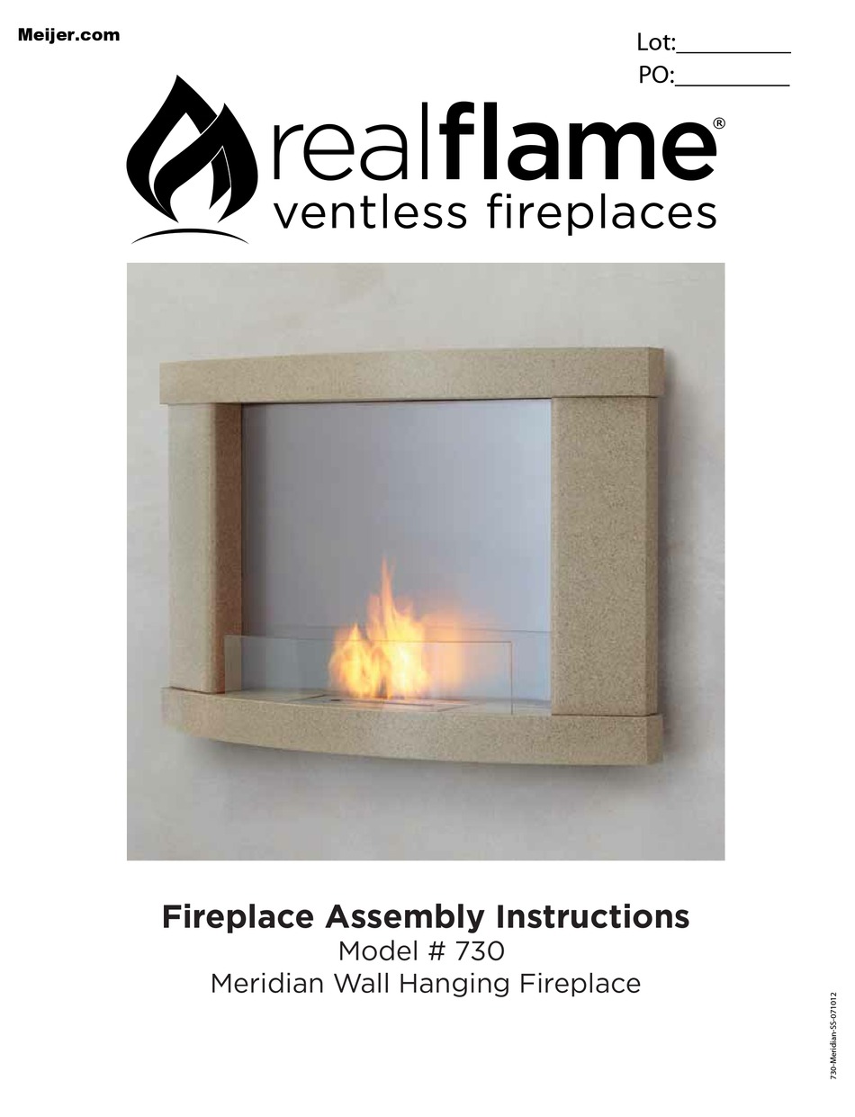Realflame 730 Assembly Instructions, Jensen Real Flame Ventless Fireplace