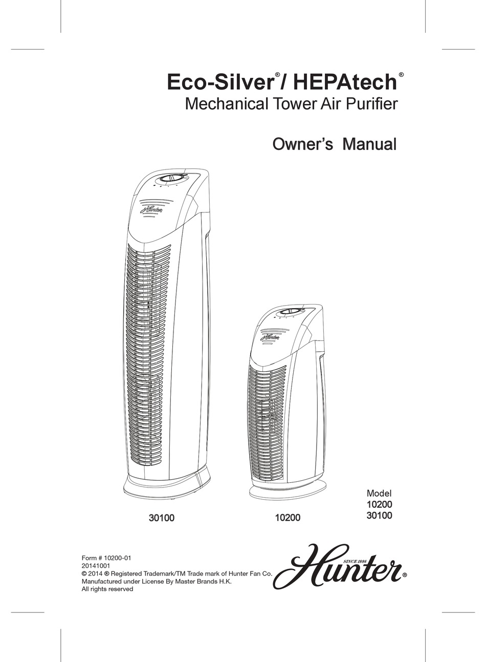 HUNTER 10200 OWNER'S MANUAL Pdf Download | ManualsLib