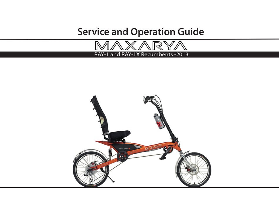 MAXARYA RAY-1 SERVICE AND OPERATION 
