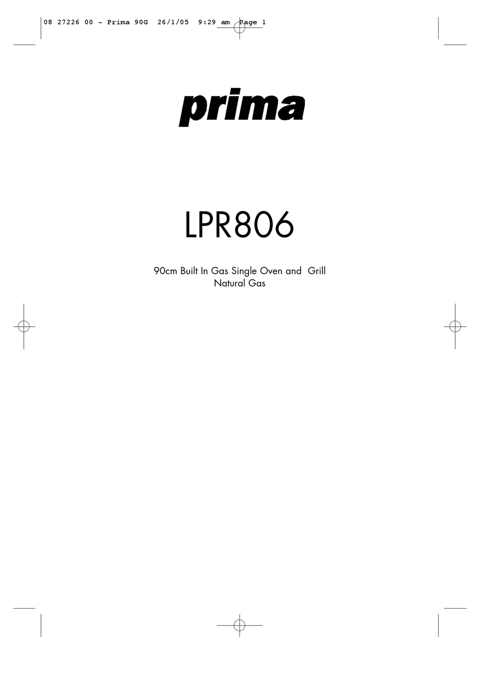PRIMA LPR806 USER MANUAL Pdf Download ManualsLib