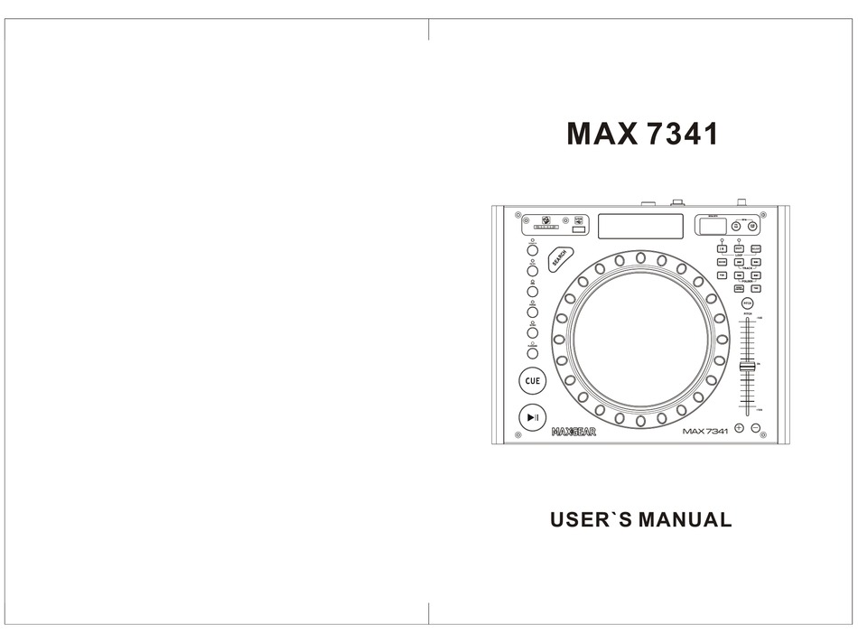 MAX GEAR MAX 7341 USER MANUAL Pdf Download ManualsLib