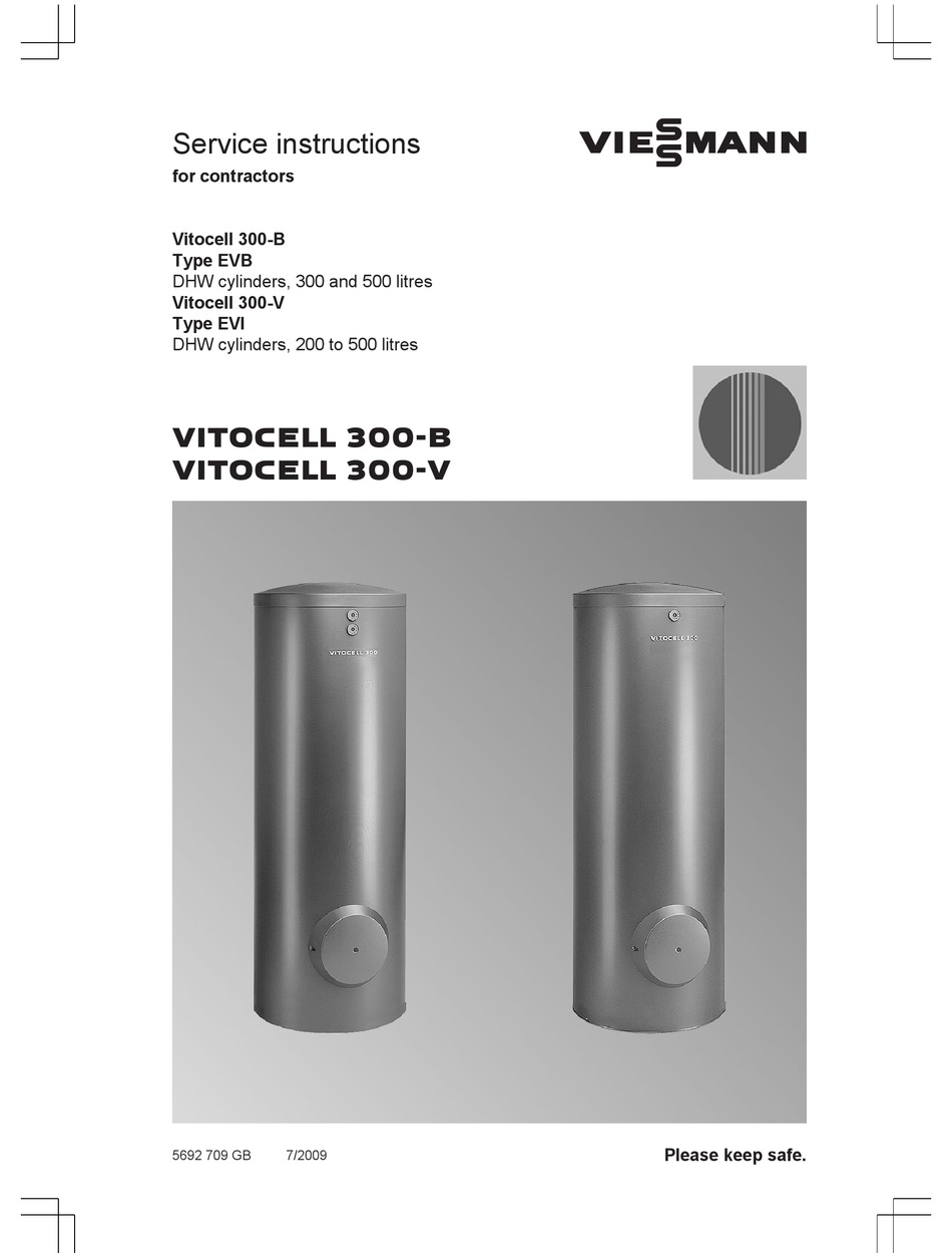 VIESSMANN VITOCELL 300-B SERVICE INSTRUCTIONS MANUAL Pdf Download ...