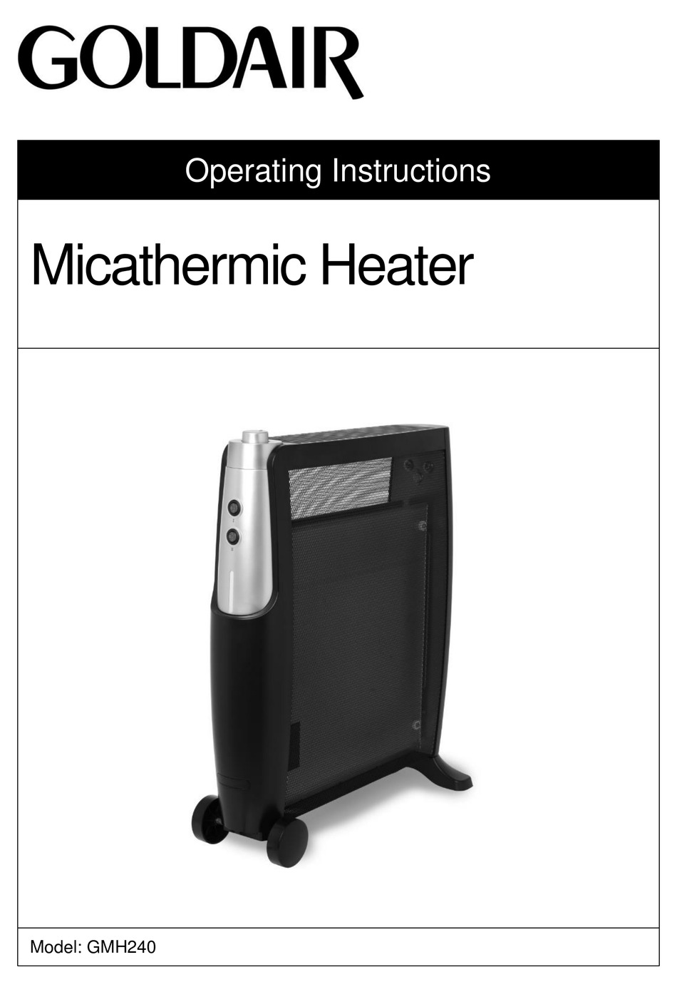 GOLDAIR GMH240 OPERATING INSTRUCTIONS Pdf Download | ManualsLib
