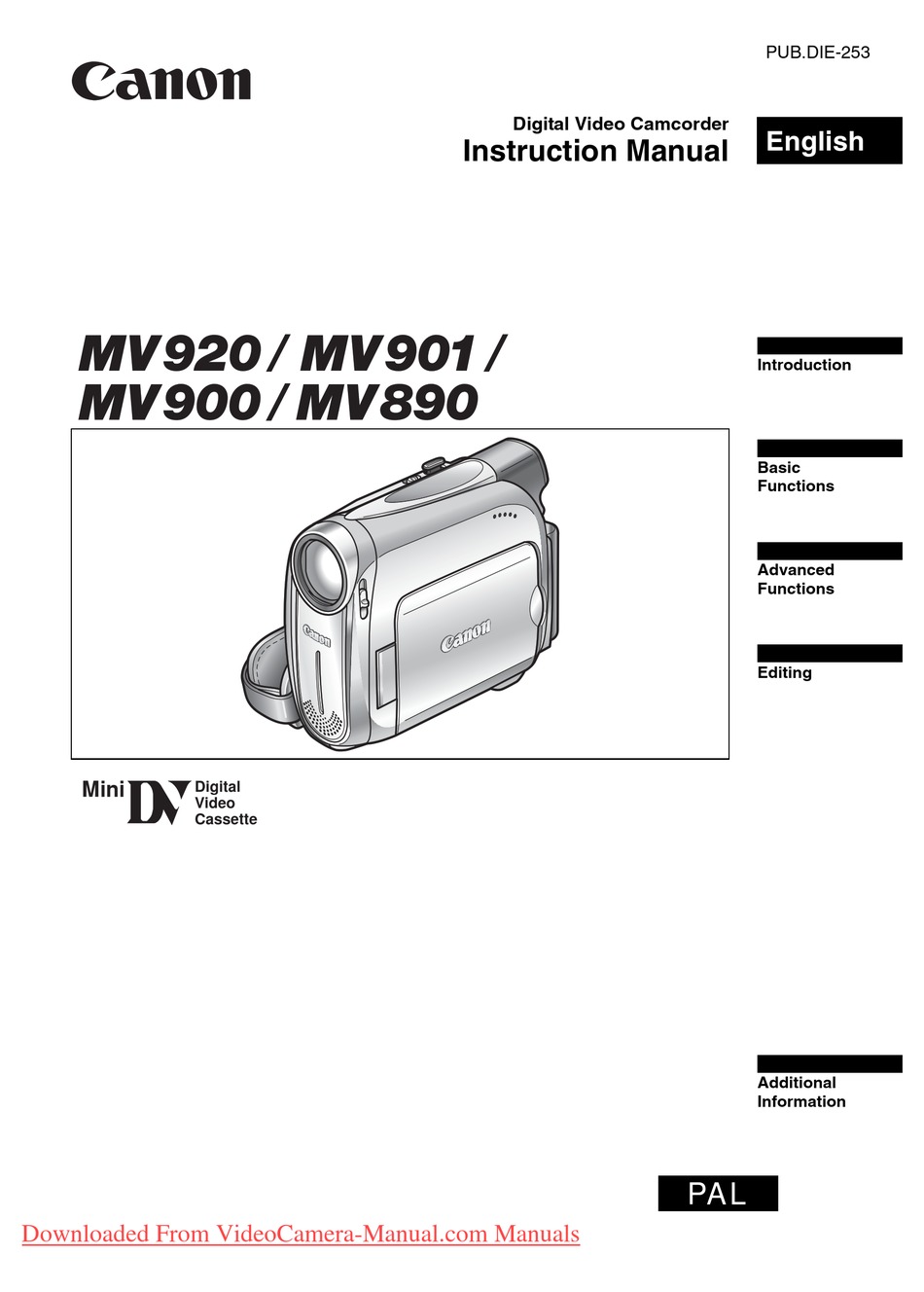 Canon mv920 подключение к компьютеру