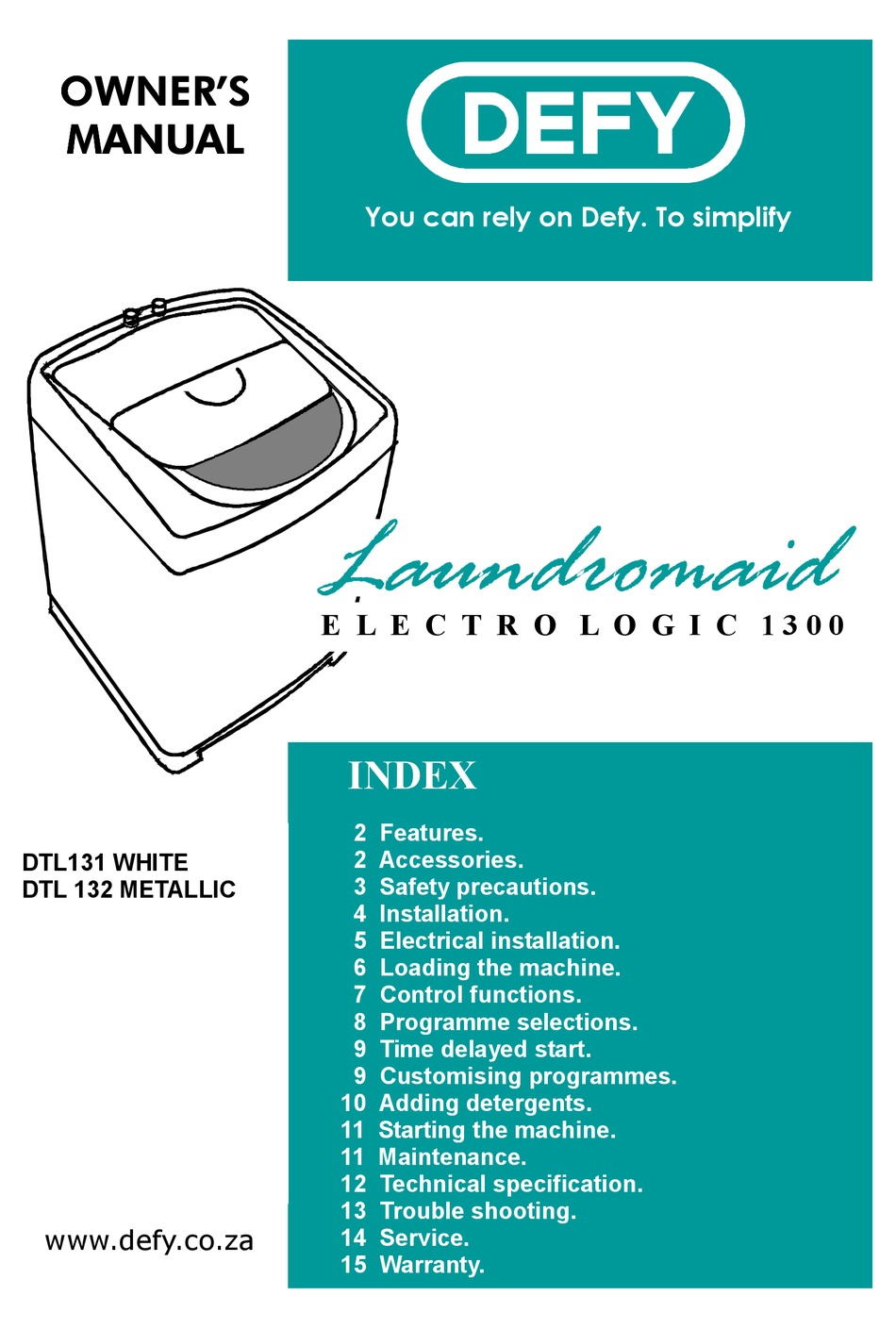 defy laundromaid electrologic 1300