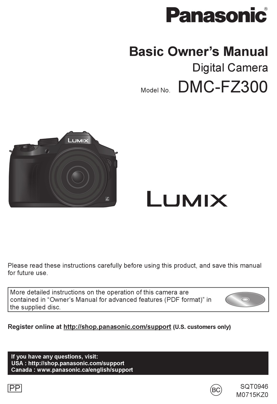 PANASONIC LUMIX DMC-FZ300 BASIC OWNER'S MANUAL Pdf Download | ManualsLib