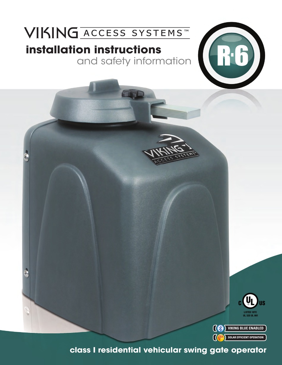 Viking Access Systems R6 Installation Instructions Manual Pdf Download Manualslib Viking Access Systems R6 Installation Instructions Manual Pdf Download Manualslib