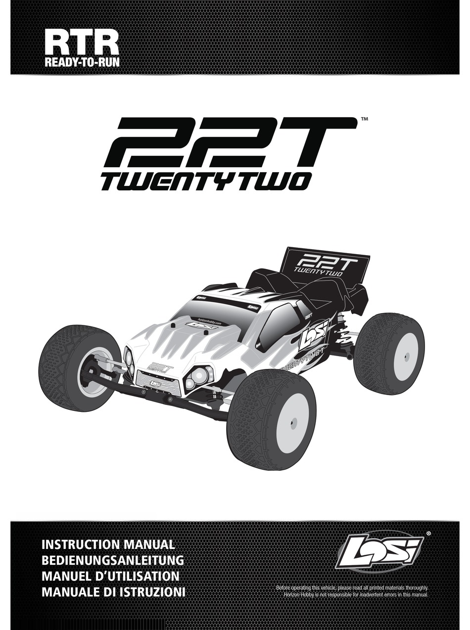22T TLR2102 Mid Motor Team Losi Racing Shock Tower 