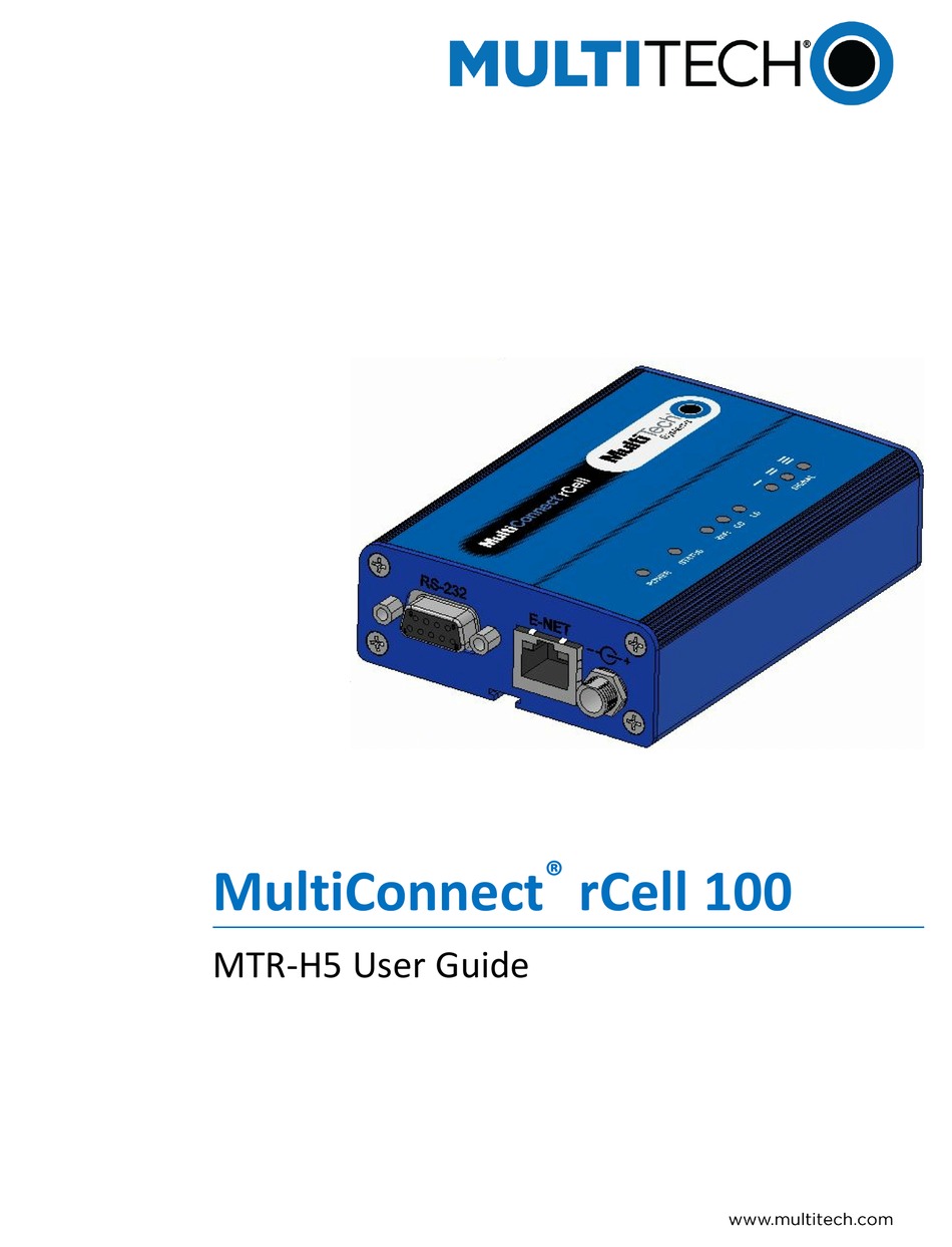 MULTITECH MULTICONNECT RCELL 100 USER MANUAL Pdf Download ManualsLib