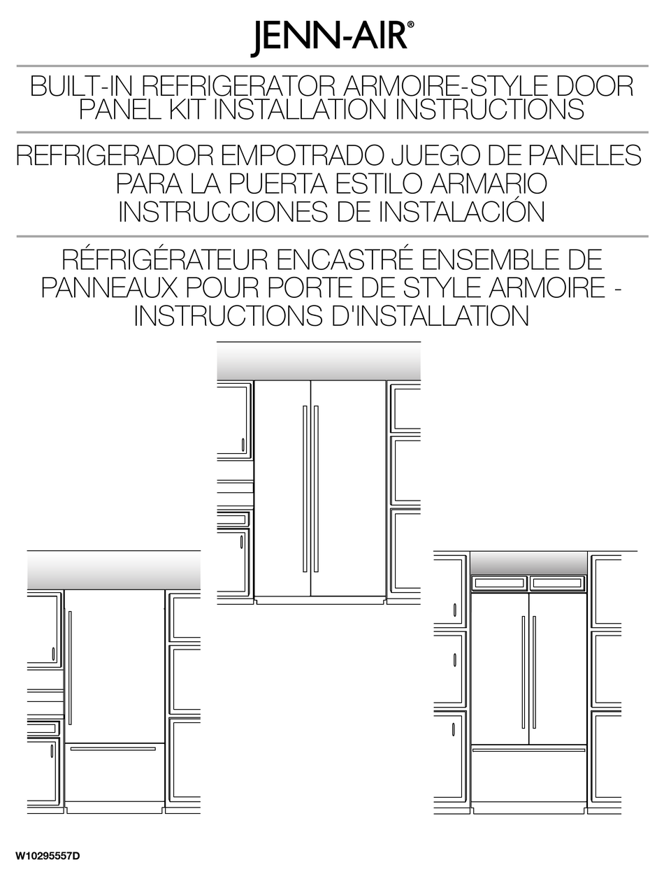 JENNAIR W10292391 INSTALLATION INSTRUCTIONS MANUAL Pdf Download