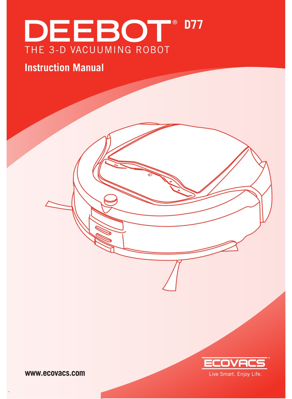 ECOVACS DEEBOT D77 INSTRUCTION MANUAL Pdf Download | ManualsLib