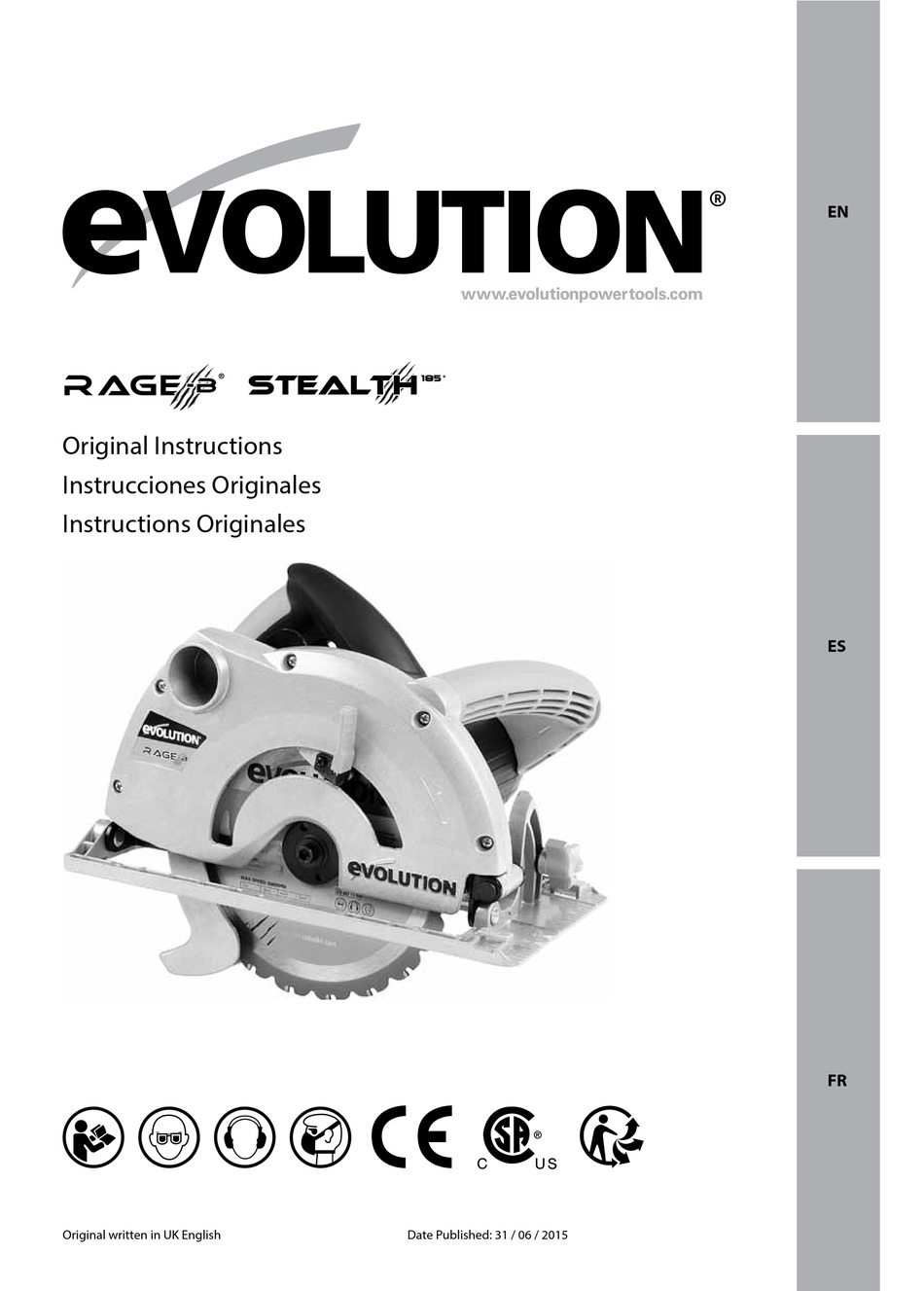 EVOLUTION RAGE-B STEALTH 185 ORIGINAL INSTRUCTIONS MANUAL Pdf Download ...