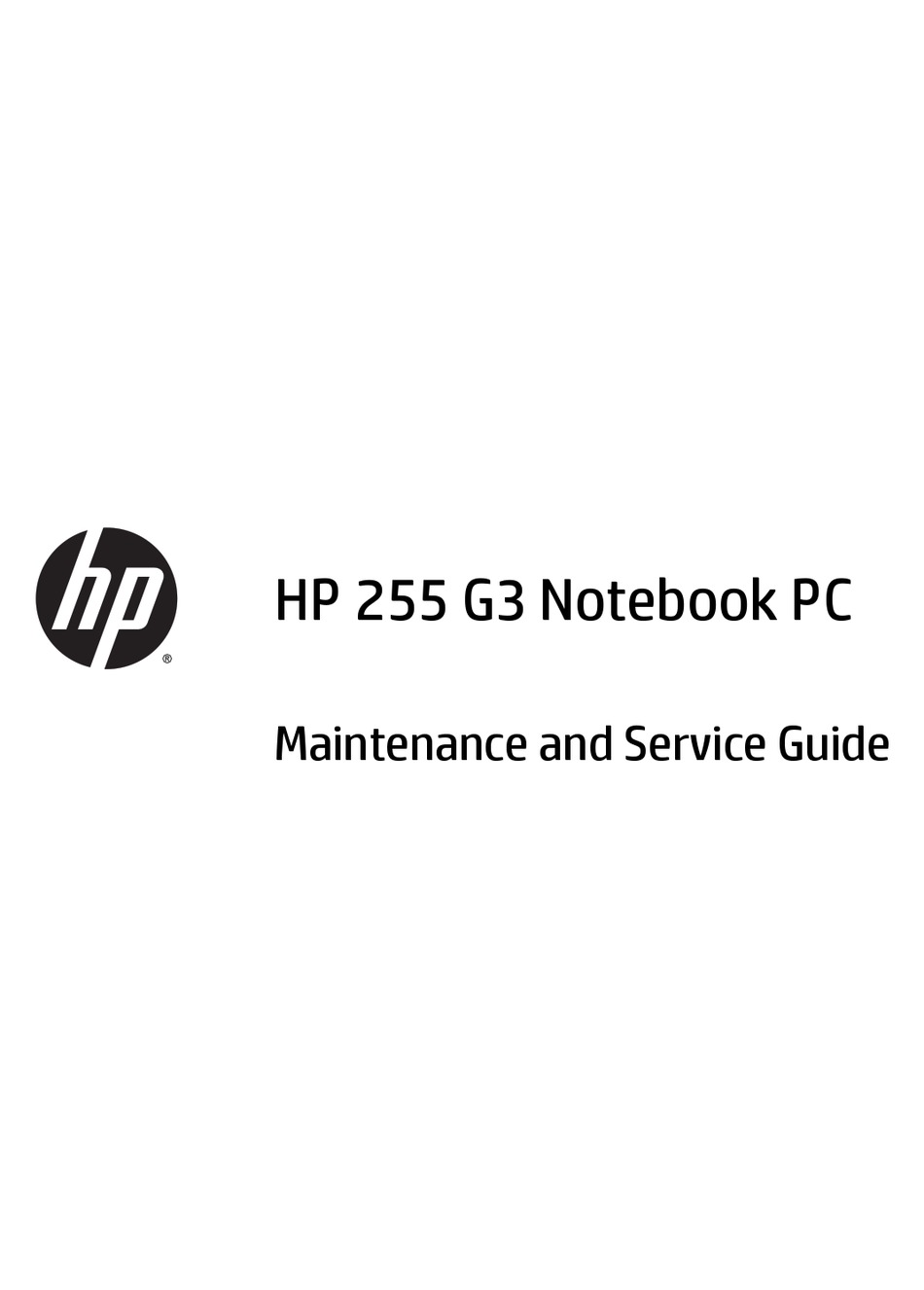 Hp 255 G3 Maintenance And Service Manual Pdf Download Manualslib