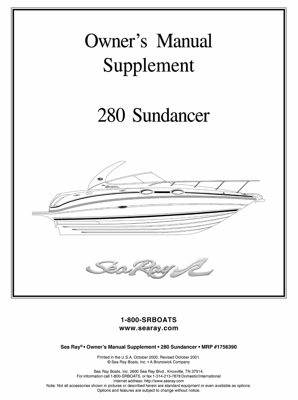 SEA RAY 280 SUNDANCER OWNER