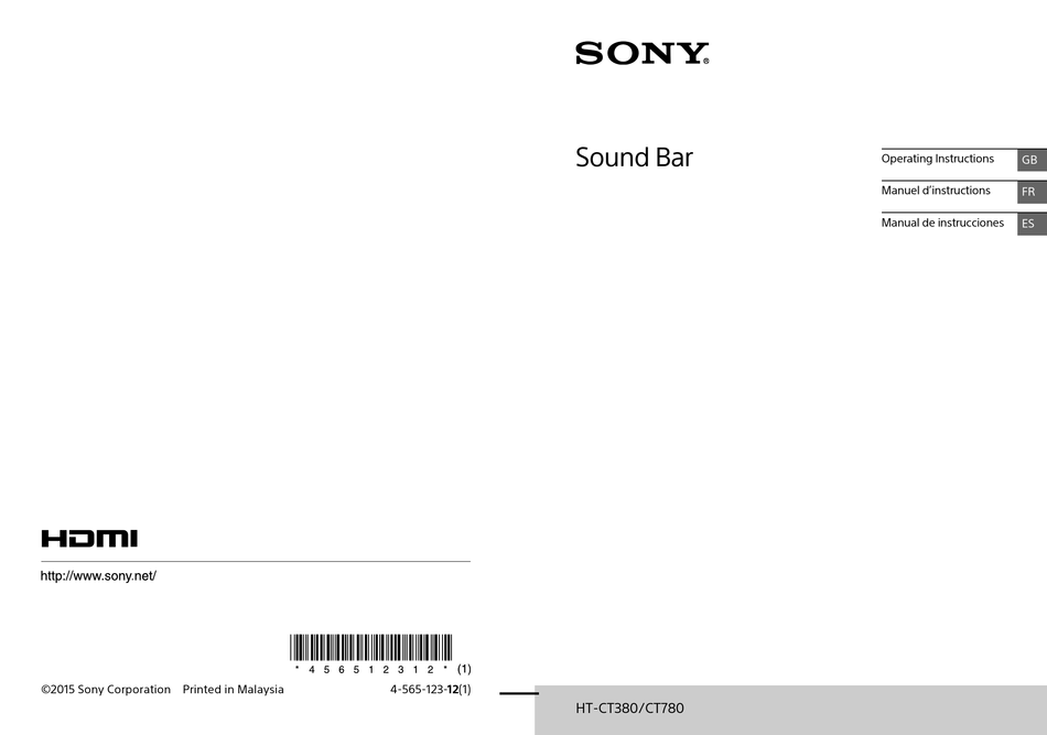 SONY HT-CT380 OPERATING INSTRUCTIONS MANUAL Pdf Download | ManualsLib