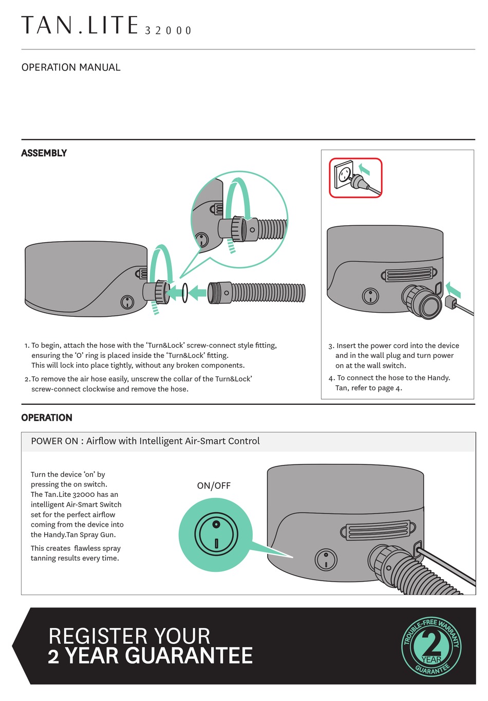 TAN.EASY TAN.LITE 32000 OPERATION MANUAL Pdf Download ManualsLib