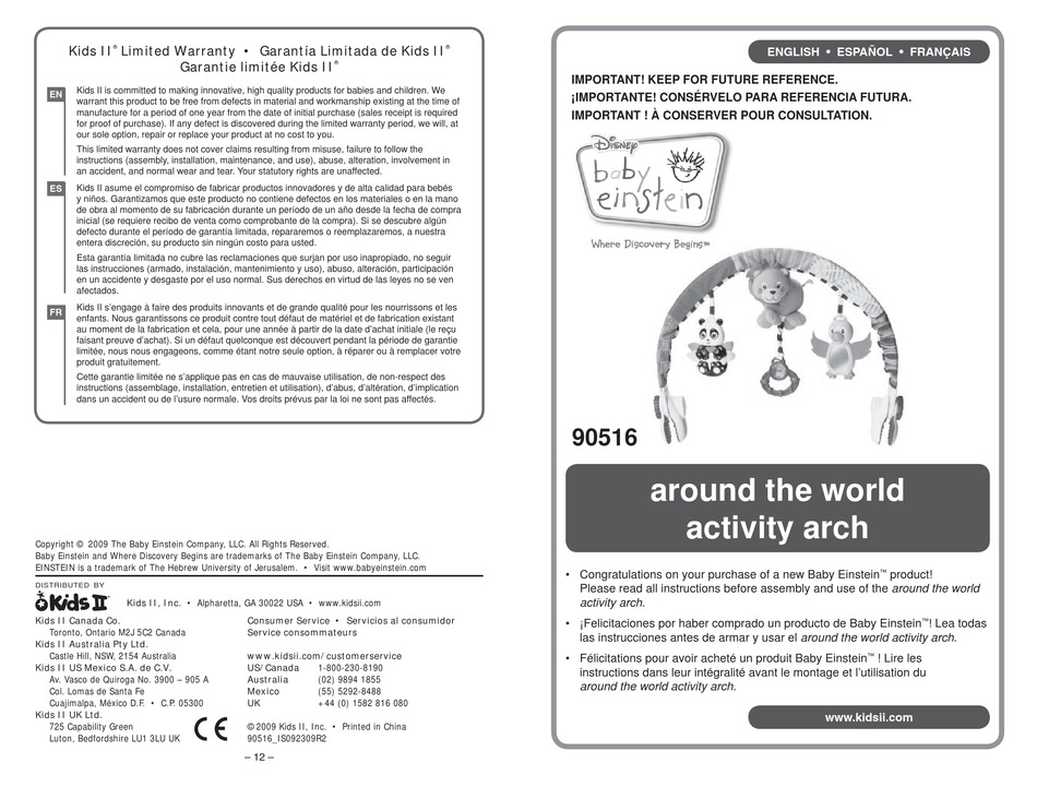 BABY EINSTEIN 90516 INSTRUCTIONS MANUAL Pdf Download ManualsLib