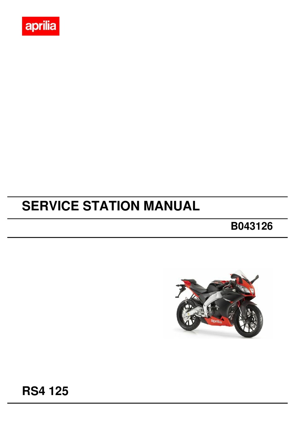 aprilia rx 125 service manual