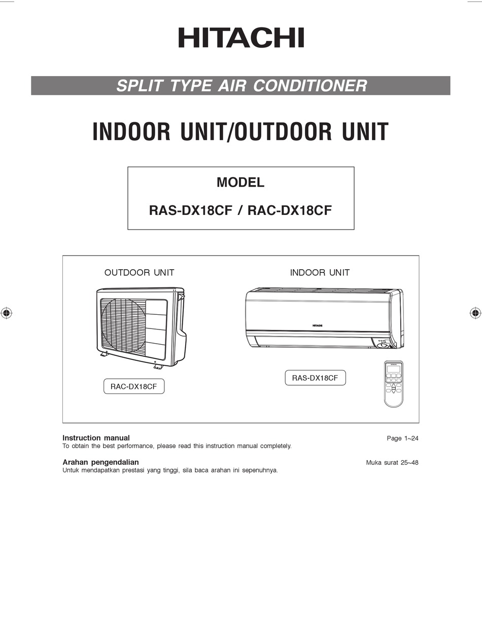 HITACHI RZ-GHE18 INSTRUCTION MANUAL Pdf Download