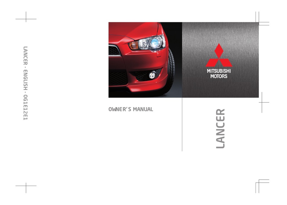 Mitsubishi Lancer Owner S Manual Pdf Download Manualslib